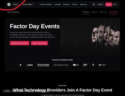 Factor Day event page design